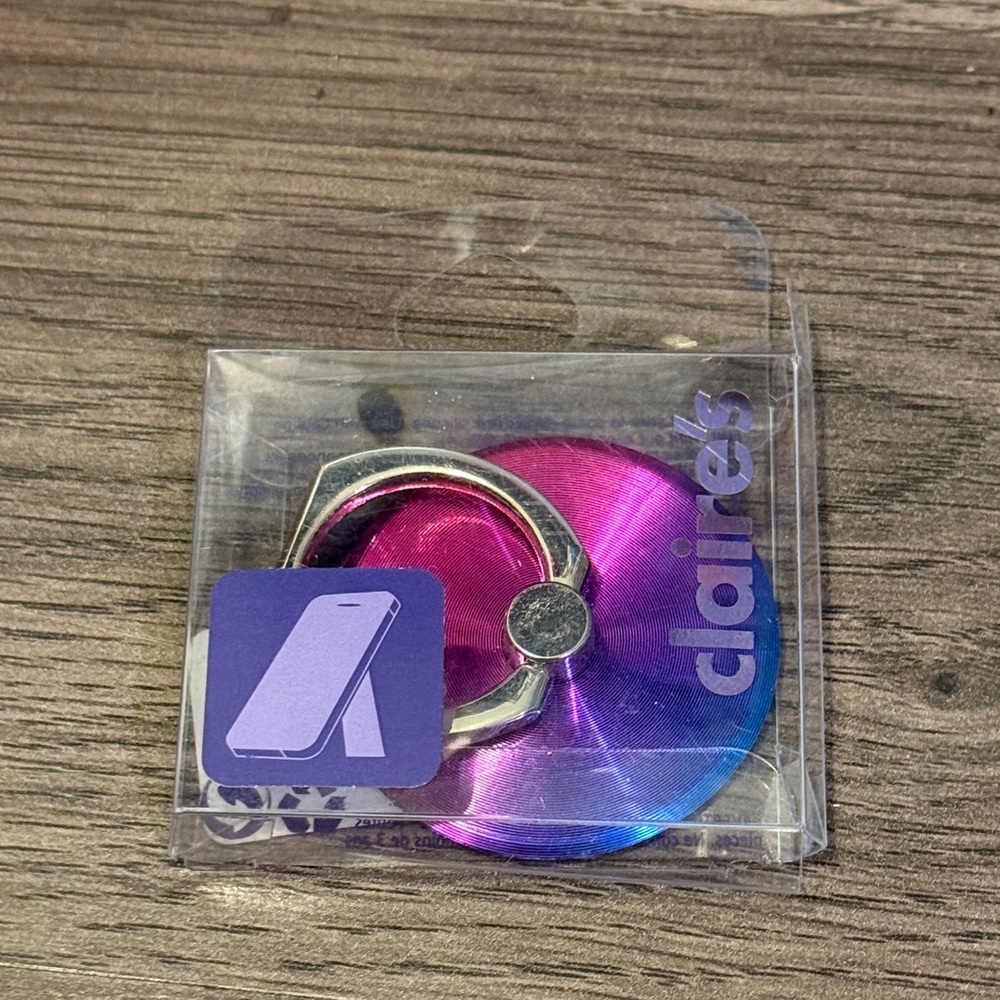 Claire's Metallic Pink and Blue Phone Ring Holder